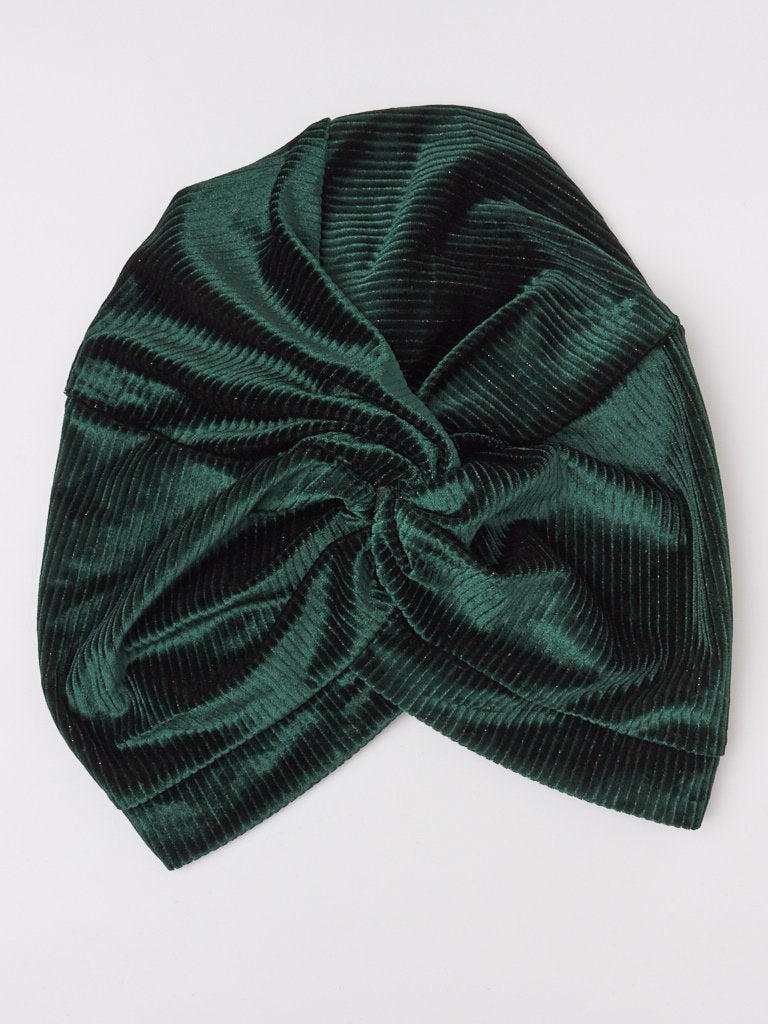 Soft Cotrise Velvet Turban’á With Twist Look In FrontKashkha